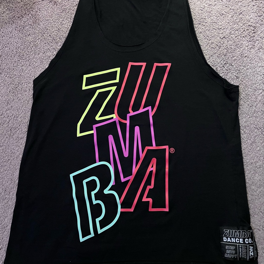 Zumba Tank Top Small Black